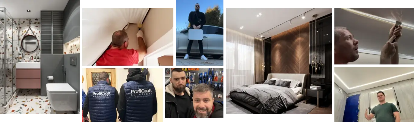 Specjaliści ProfiCraft podczas pracy nad projektem