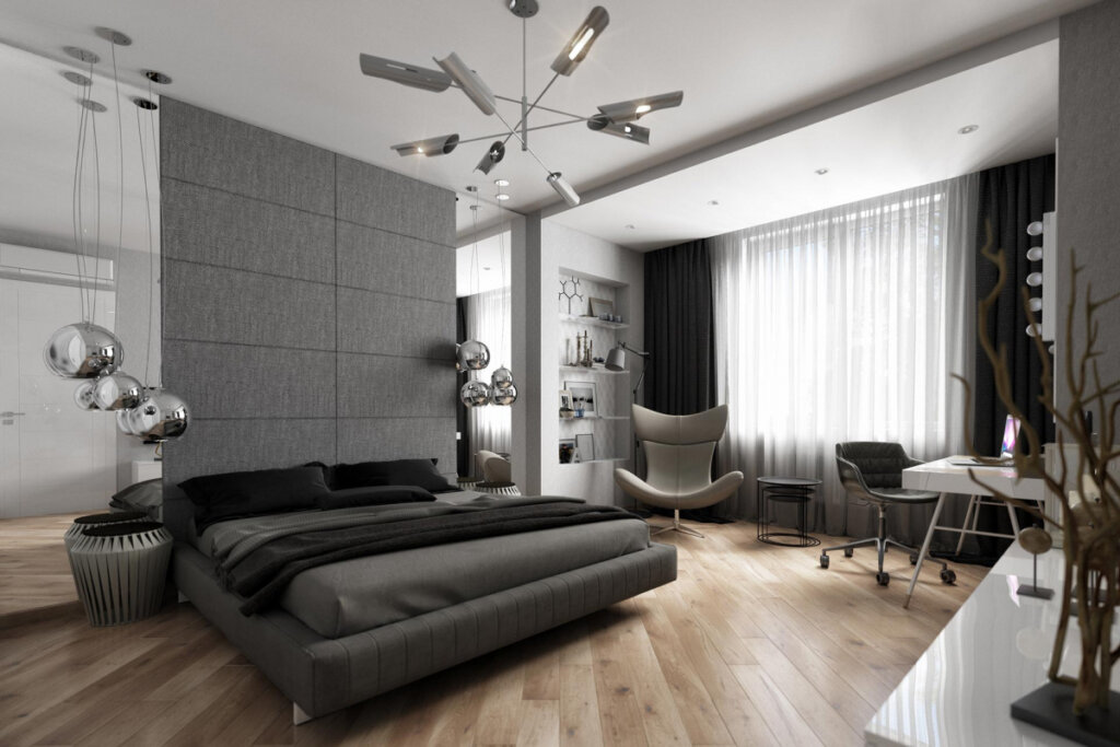 Sufit napinany w sypialni – komfort, spokój wizualny i nowoczesna estetyka - foto-1
